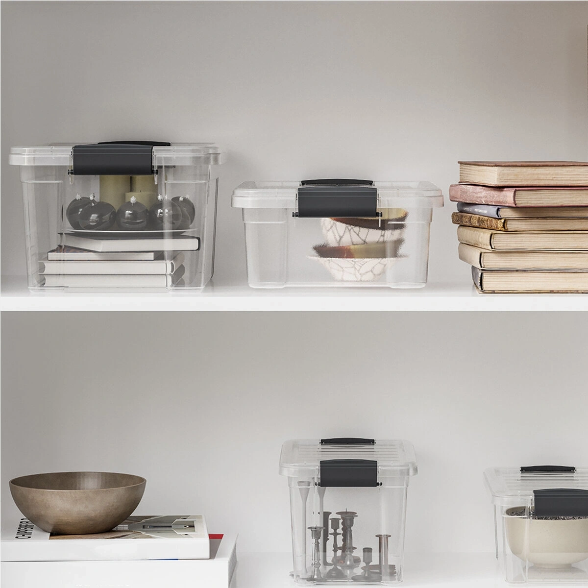 DÜNYA DP-33114-102 ( 10.5LT ) ( ŞEFFAF ) ÇOK AMAÇLI SAKLAMA KUTUSU & ORGANİZER ( KİLİTLİ KAPAK ) ( 250X360X166MM )*12=K