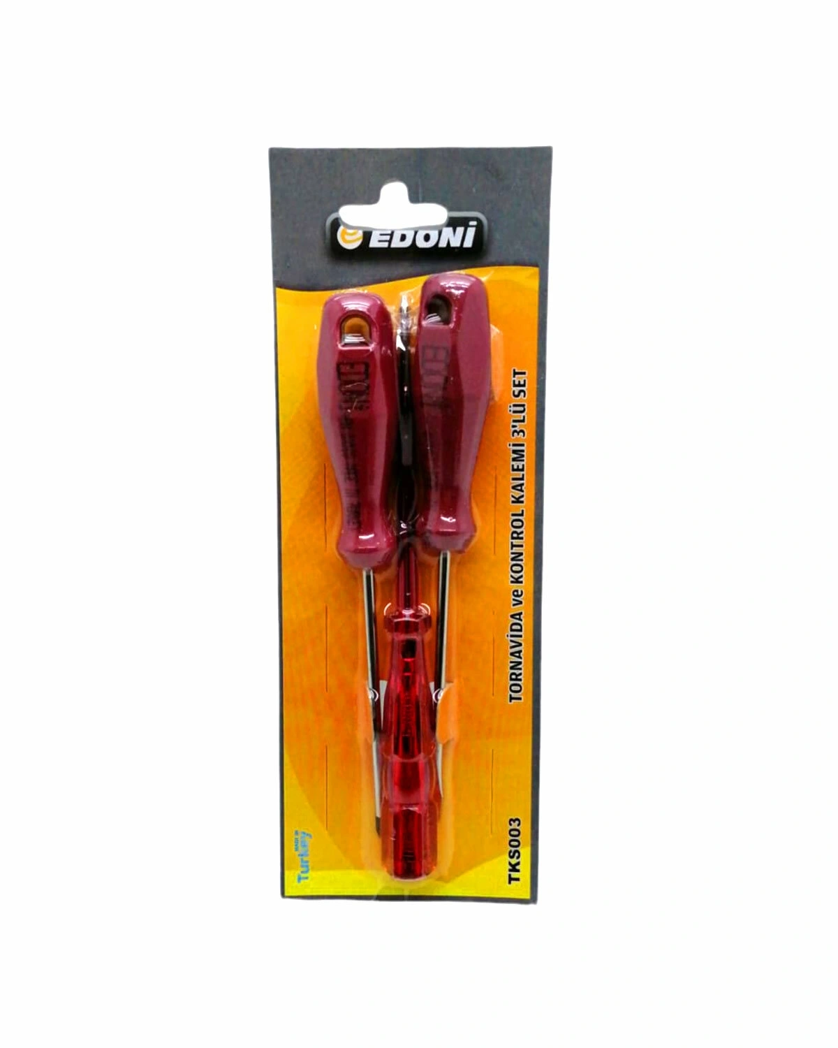 EDONİ TKS-003 ( 3 PCS SET ) TORNAVİDA YILDIZ & DÜZ & KONTROL KALEMİ*120