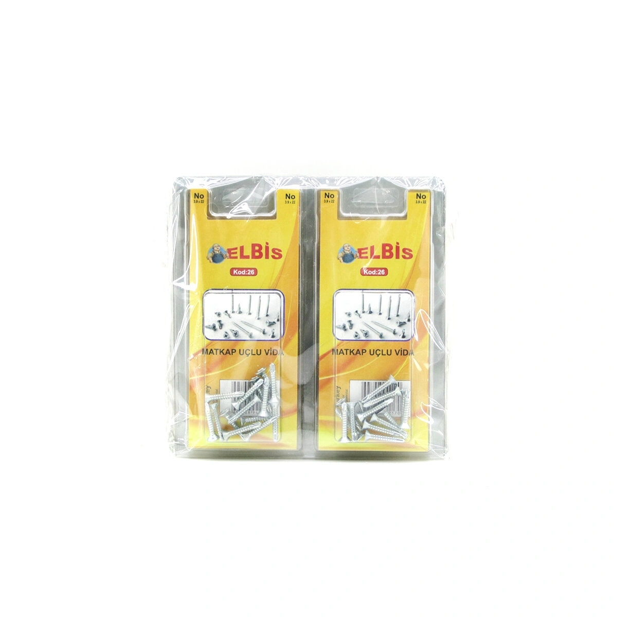 ELBİS-26 ( 3.9X22 ) MATKAP UÇLU VİDA YHB ( 22PCS )*12X24