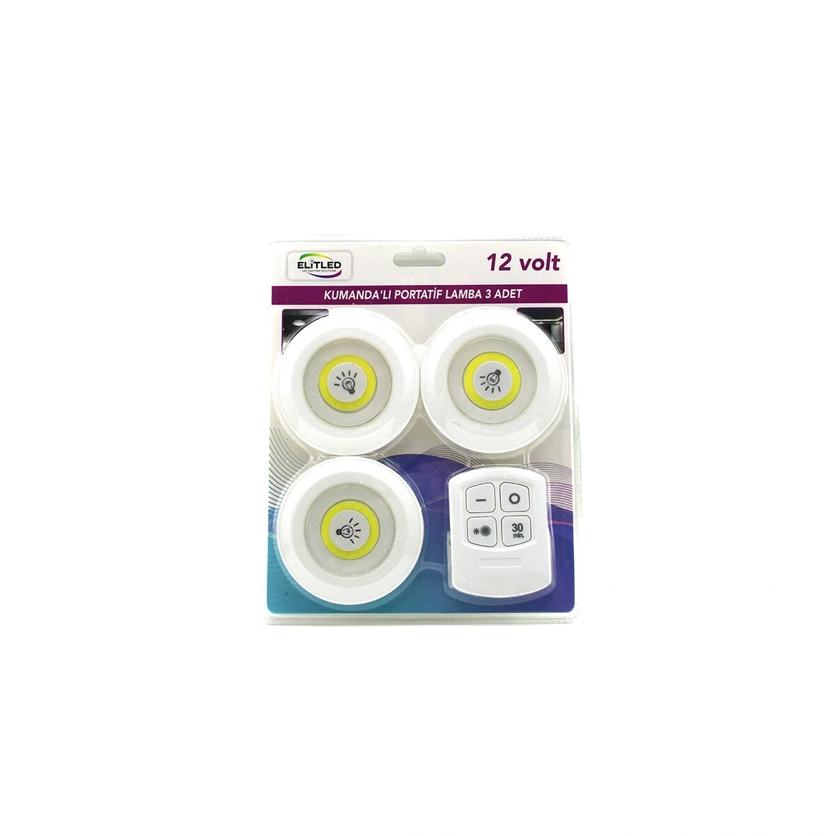 ELİTLED 3LÜ LED EL-10-DMY ( 3PCS & YUVARLAK ) ( KUMANDALI & DOKUNMATİK ) ( PİLLİ ) LED LAMBA SETİ*80
