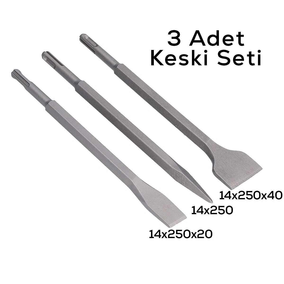 ELTAŞ LRD-133 ( 3PCS ) MURÇ SETİ ( SİVRİ -DÜZ ) 25CM*25