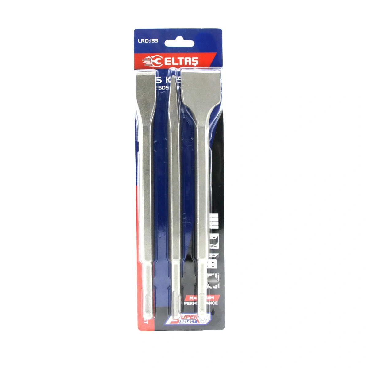 ELTAŞ LRD-133 ( 3PCS ) MURÇ SETİ ( SİVRİ -DÜZ ) 25CM*25
