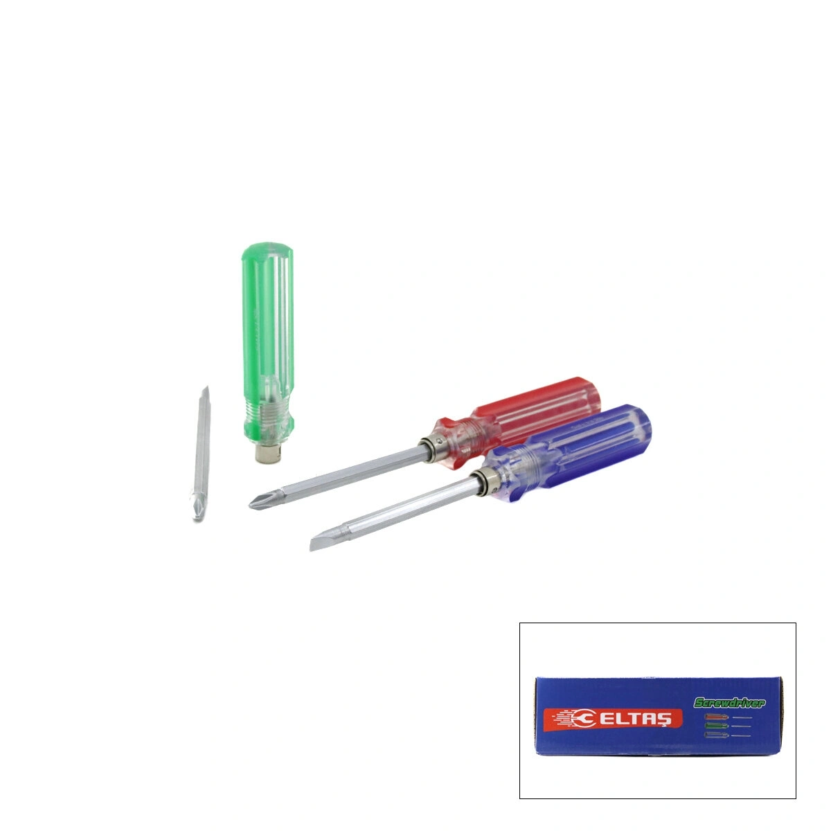 ELTAŞ LRD-159 RİKO ( RENKLİ ) ( 2İN1=ÇİFT TARAFLI UÇ ) TORNAVİDA ( YILDIZ - DÜZ )*24X10