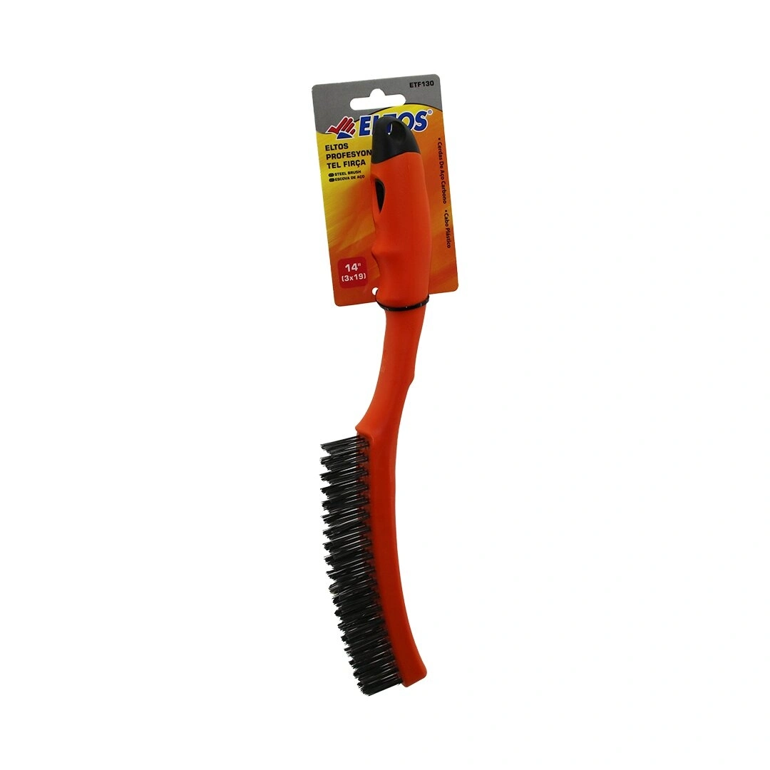 ELTOS ETF-130 ( 14 ) (3X19) PROFESYONEL TEL FIRÇA ( RENKLİ PLASTİK SAPLI = 33CM )*12X6