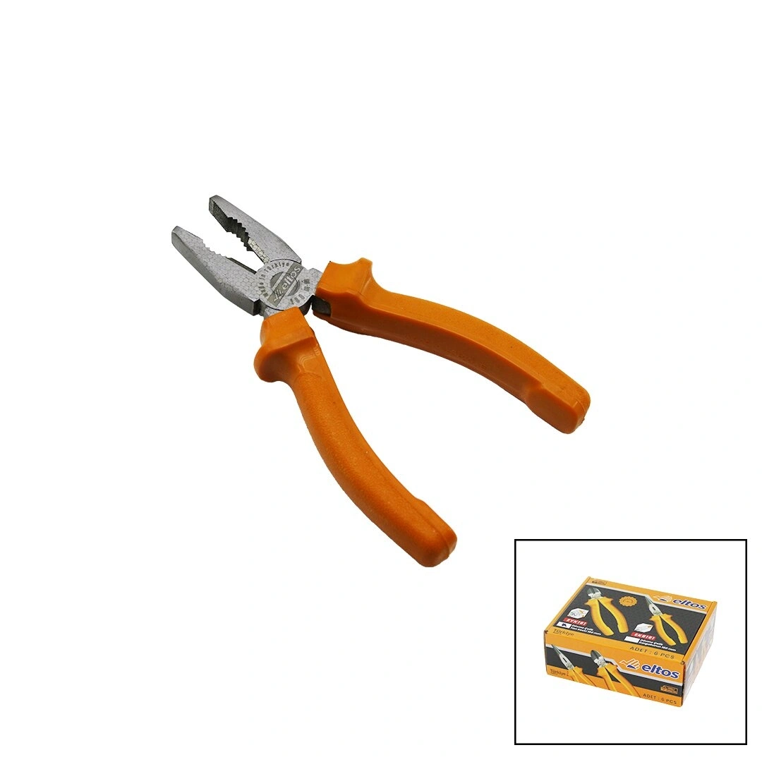 ELTOS ETP-181 ( 180MM ) ( DÖVME ÇELİK ) PENSE ( LÜX TURUNCU PLASTİK SAPLI )*6X12