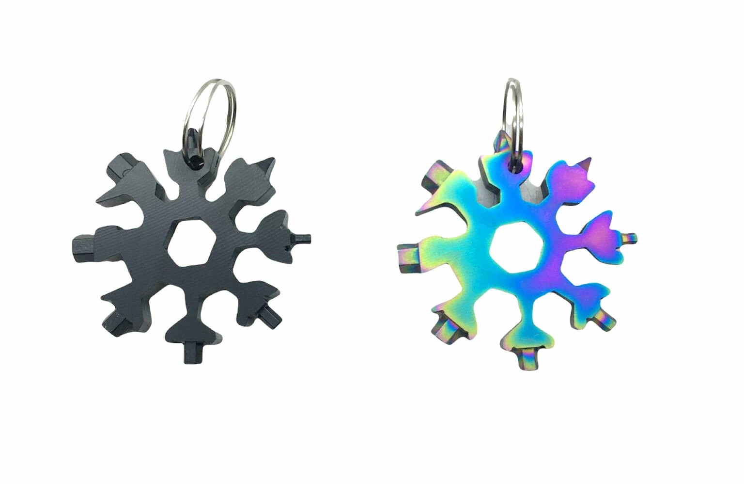 EMG SNOW EDC TOOL HRD-143 ( 8-BAŞLI & 19-FONKSİYONLU ) ( ALYAN SETİ ANAHTARLIK )( KAR TANESİ MODELİ YUVARLAK )*10X36