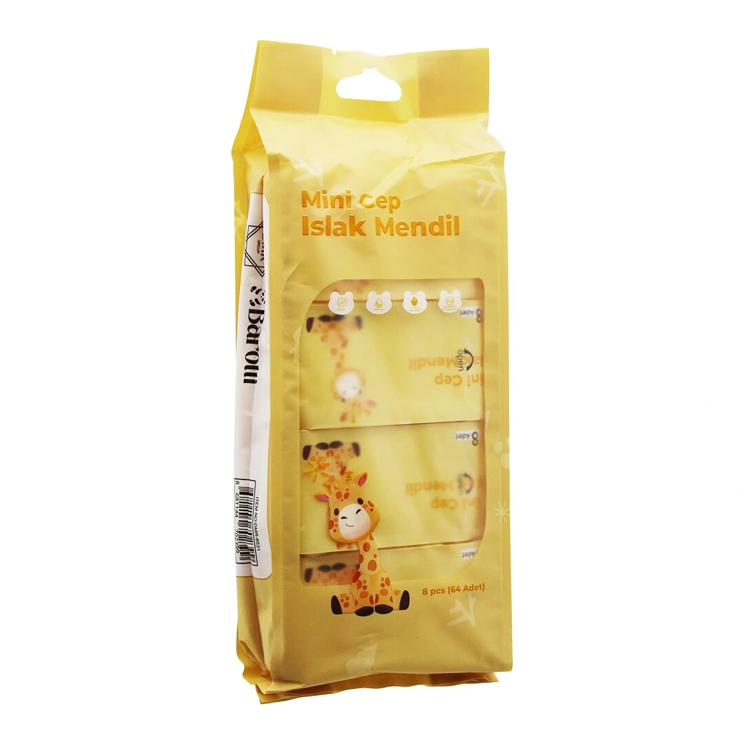 PANGO KRD-7373 ( MİNİ ) CEP ISLAK MENDİL ( MİX ) ( 14X15CM ) ( 8PCS X 8 PKT=64PCS )*60=K