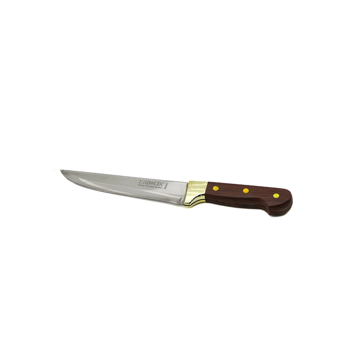 ERİNOX ( PS-0403 ) ( NO-3 ) ( KASAP ) ET BIÇAK & KURBAN ( SARI AHŞAP GÖRÜNÜM PLASTİK SAPLI )*15X8