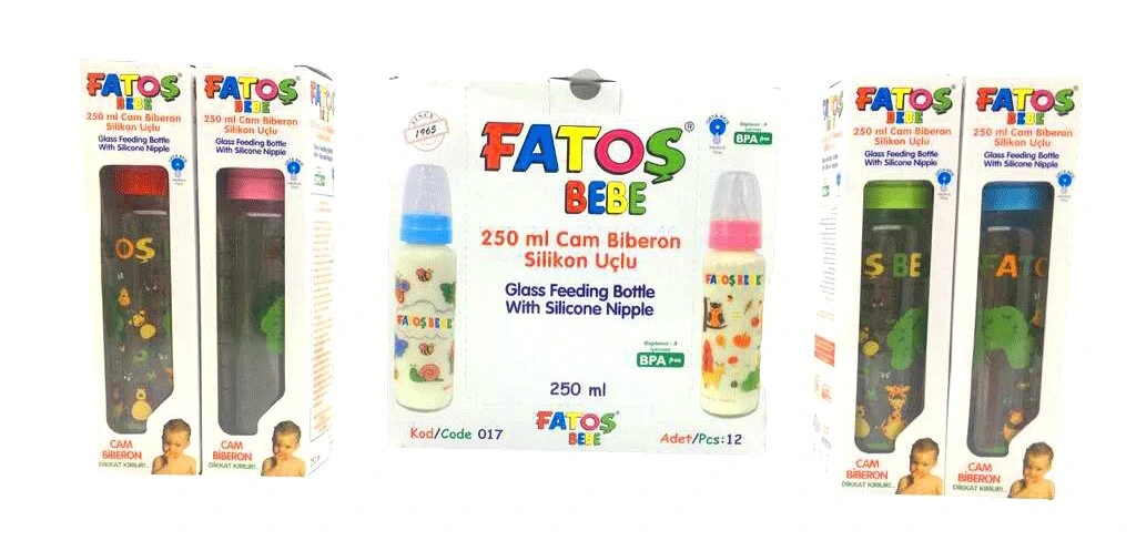 FATOŞ BEBE-017 ( CAM DESENLİ & 250ML ) BİBERON*18X1