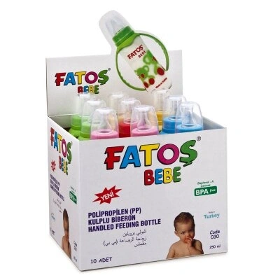 FATOŞ BEBE-030 ( KULPLU & 250ML ) PP.PLASTİK BİBERON*8X8