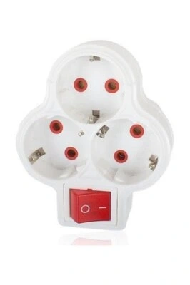 FETİH ELEKTRİK KOD-117-03-P 107-03 ( 3LÜ ) ( ANAHTARLI ) ( PAPATYA YONCA ) GOLYAT*12X10