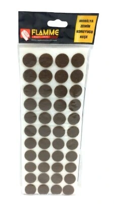 FLAMME-0053 ( 21MM ) ( YUVARLAK ) ( 44PCS ) ( ZEMİN KORUYUCU ) MOBİLYA KEÇESİ ( YAPIŞKANLI MONTAJ )*25X36