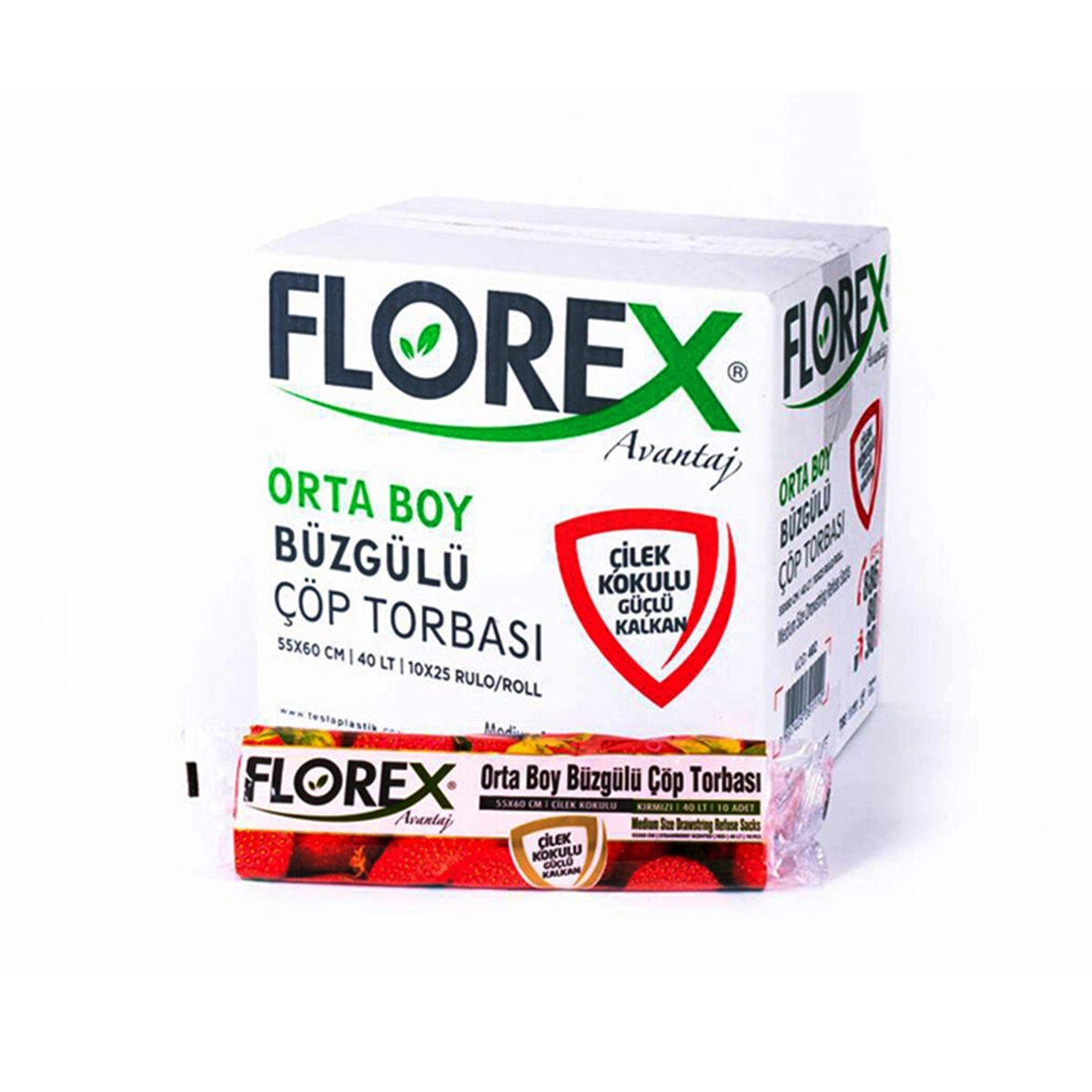 FLOREX-501 AVANTAJ ( LİMON KOKULU ) ( BÜZGÜLÜ ) ( BÜYÜK ) ( 10PCS ) 65X70CM ÇÖP TORBASI*25=K