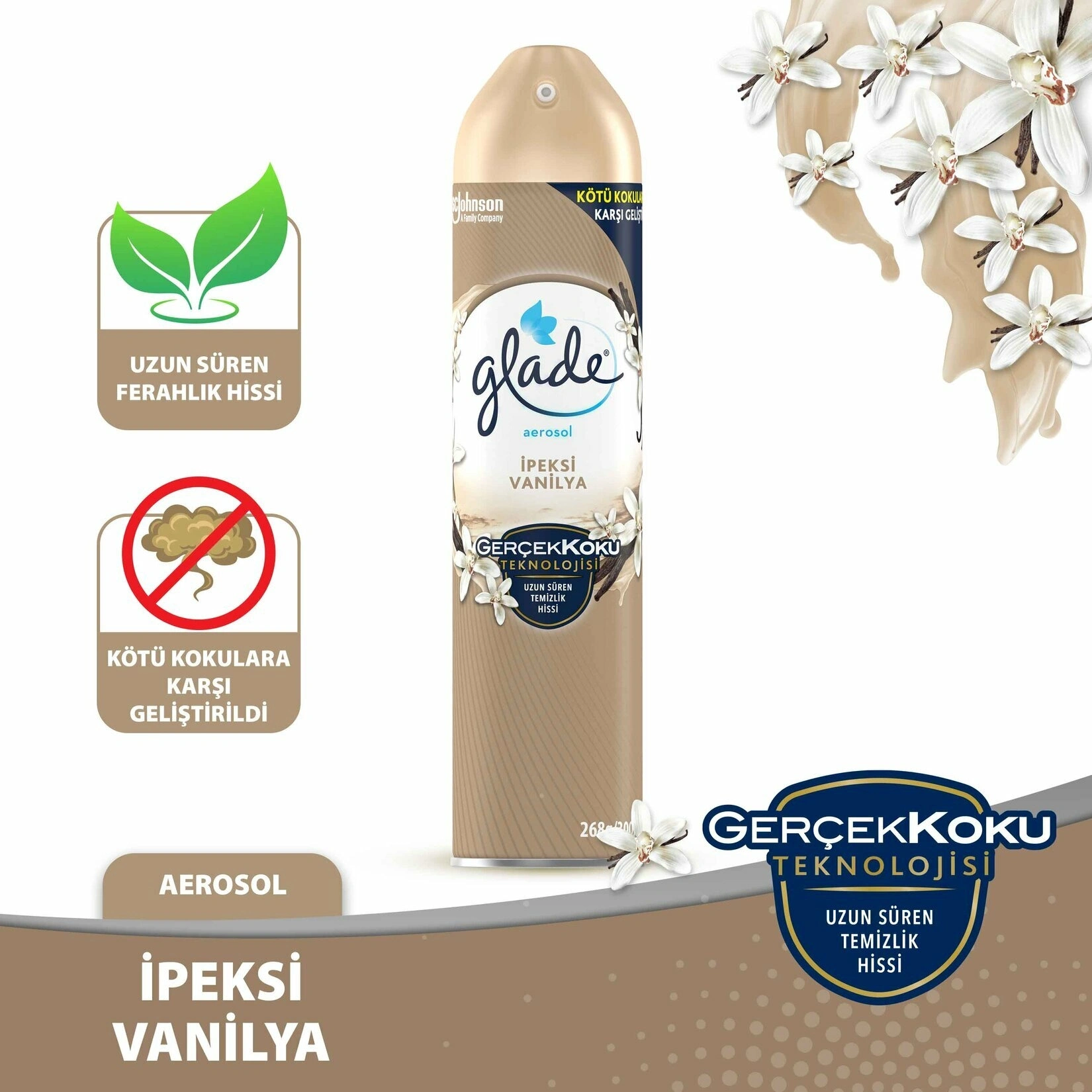 GLADE AEROSOL VANİLYA ODA KOKUSU SPREY ( 300ML )*12=K