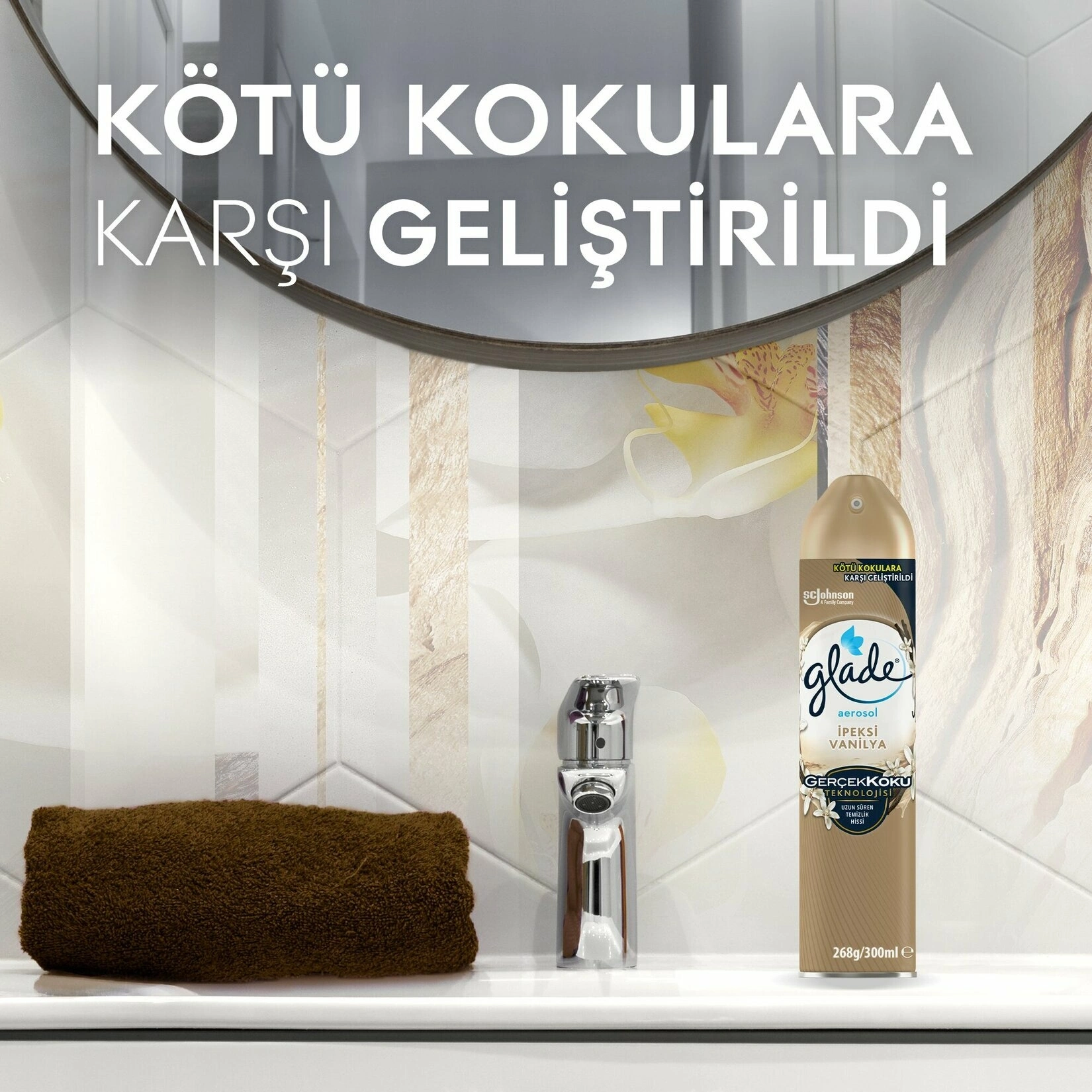 GLADE AEROSOL VANİLYA ODA KOKUSU SPREY ( 300ML )*12=K
