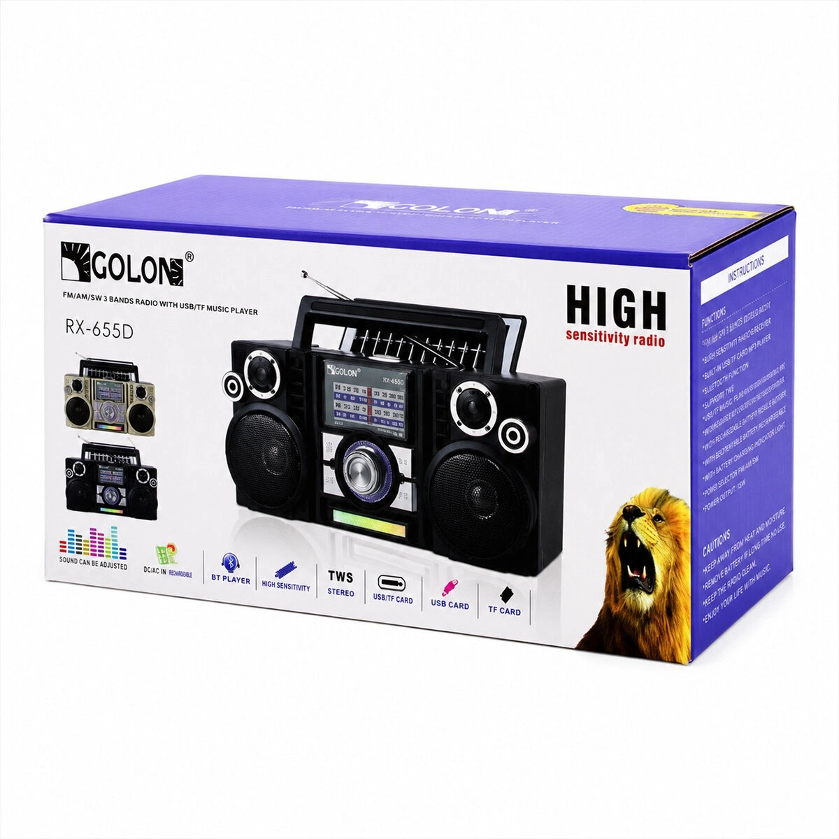 GOLON RX-65SD PLATOON PL-4706 ( SOLAR PANELLİ ) ( ŞARJLI & HOPARLÖR ) ( BLUETOOTH ) ( İBRELİ ) FM RADYO ( MP3 USB & TF PLAYER ) SPEAKER*30