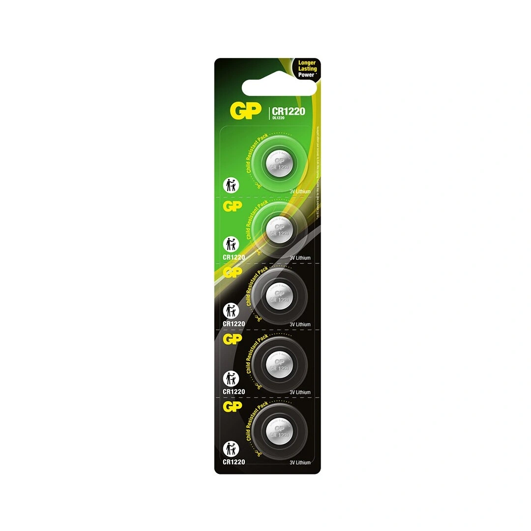 GP LITHIUM CR-1220 DL-1220 ( PARA PİL ) ( 3V ) ( 5Lİ KART )*200
