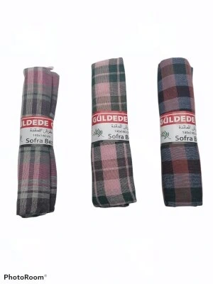 GÜLDEDE ( ETİKETLİ ) NATURAL RENKLİ SOFRA BEZİ & PİKNİK ÖRTÜSÜ 140X140CM*25X1