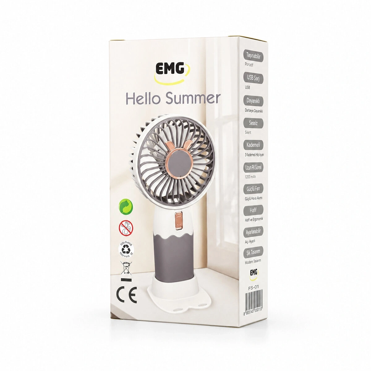HANDHELD FAN DG-139A MİNİ EL FANI (SABİT BAŞLIK) (1-KADEME HIZ) (TELEFONLUKLU M.ÜSTÜ AYAK) VANTİLATÖR*144
