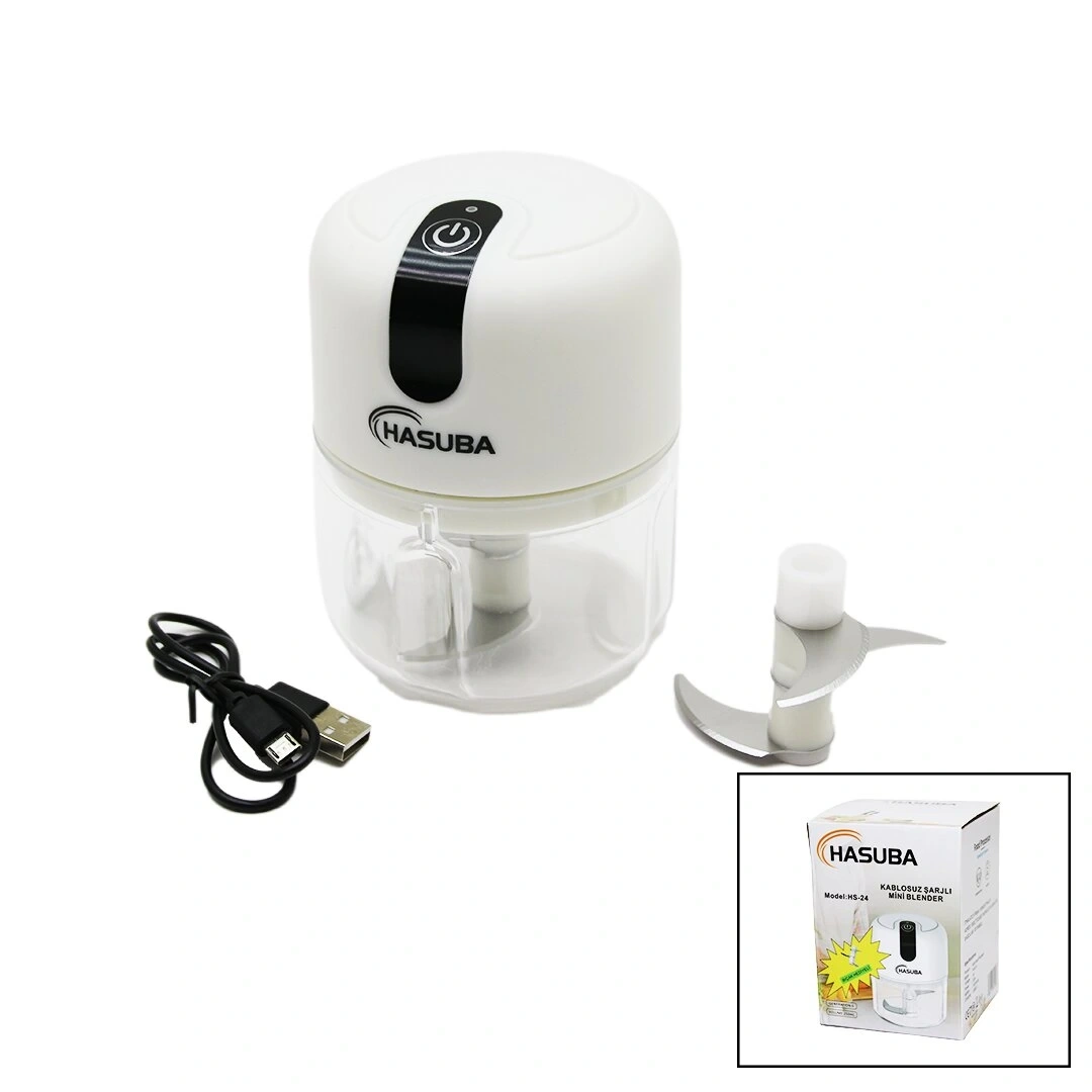 INTELLIGENT MINI PROCESSOR WH-1002 ( USB ŞARJLI MİNİ ) 3 BIÇAK ( YEDEK BIÇAKLI ) BLENDER RONDO DOĞRAYICI ( 250ML & 45W ) ( BRKT-417583 )*80