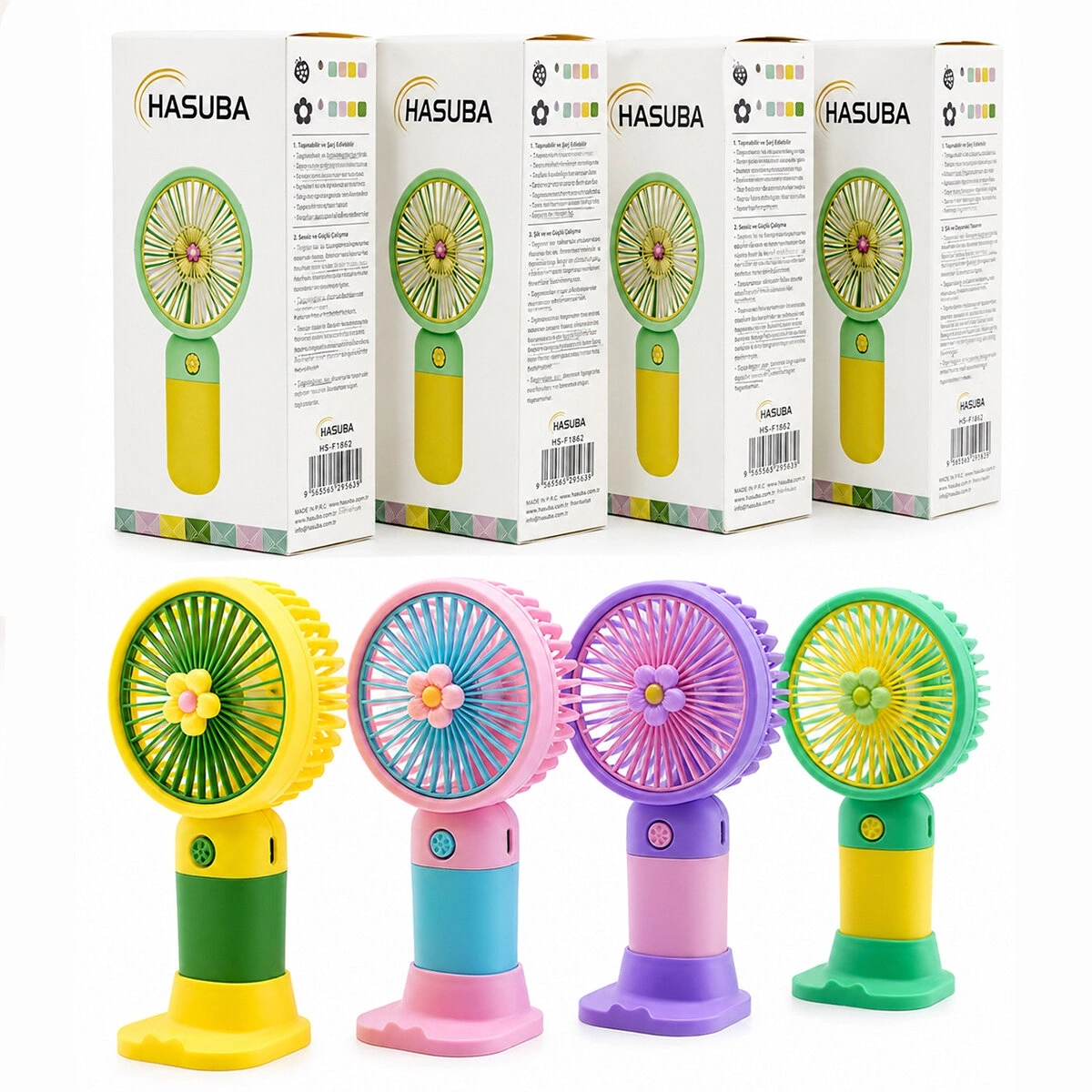 HASUBA HS-290 MİNİ EL FANI ( USB TO TYPC-E ŞARJLI ) ( 3 KADEME HIZ AYAR) ( M.ÜSTÜ AYAKLI ) VANTİLATÖR RENKLİ*144