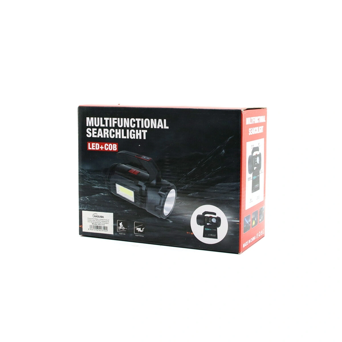 HASUBA HS-310 ( 2İN1 ) ( 19PCS = TAMİR & HIRDAVAT SETİ ) EL FENER & PROJEKTÖR ( LED + COB )( USB & TYPE-C & PİL ŞARJLI ) *20