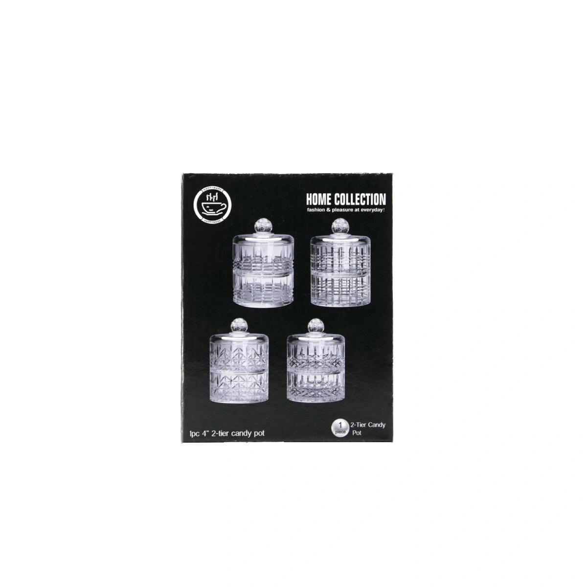 HOME COLLECTION SDG1009B CHESTER ( 2 KATLI ) CAM KAPAKLI ŞEKERLİK & LOKUMLUK*12=K