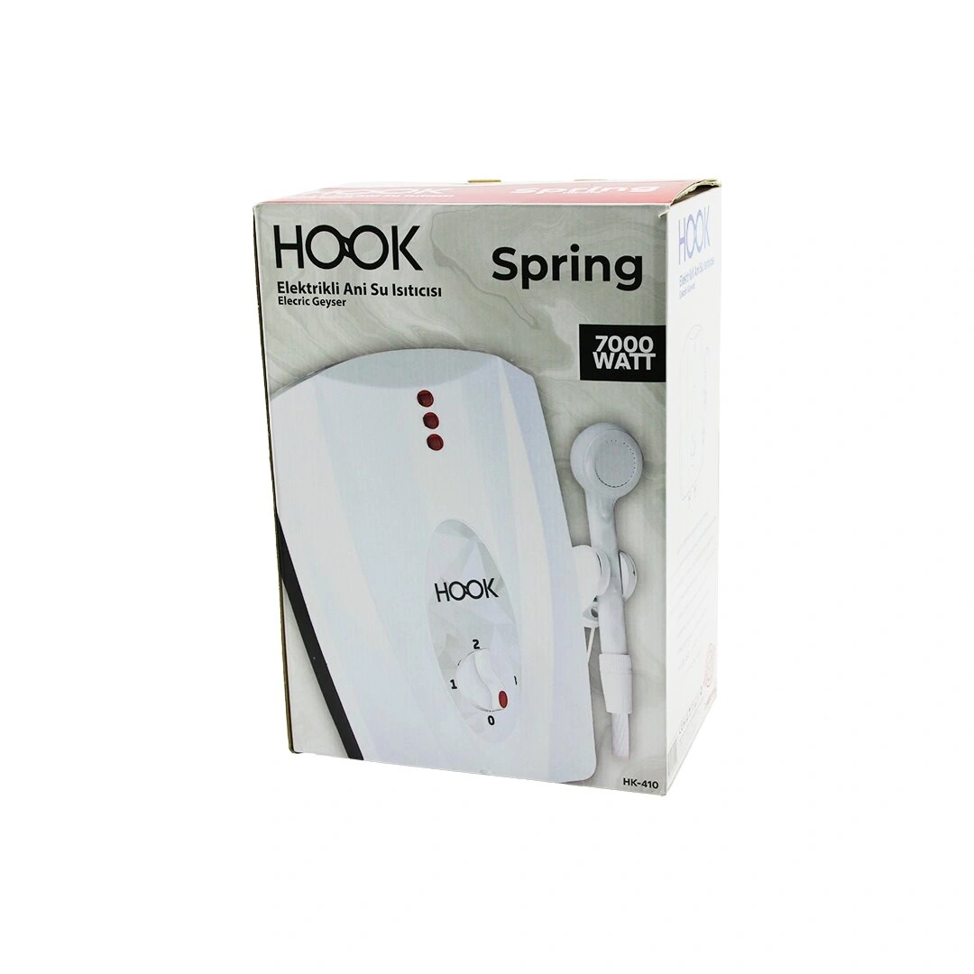 HOOK HK-410 SU ISITICI ELEKTRİKLİ ŞOFBEN (3 KADEMELİ & YANMAZ İÇ KABLO TAKIM) (7000W) (50-60HZ)*6