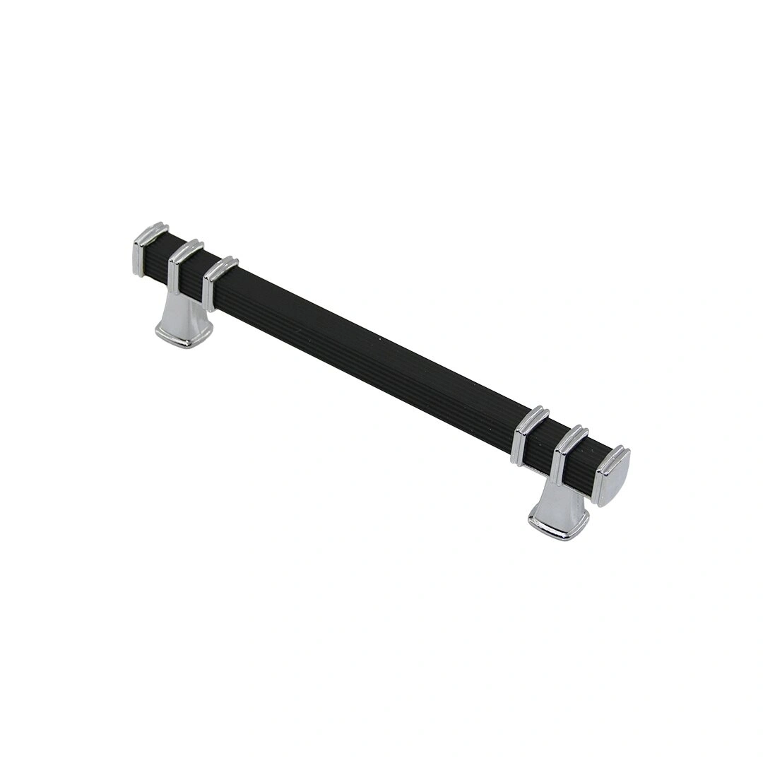 İBİCO-964 ( 12.8CM ) ( YÜZÜK KROM & KULP SİYAH ) ( KARE ) ÇEKMECE KULP*10X5