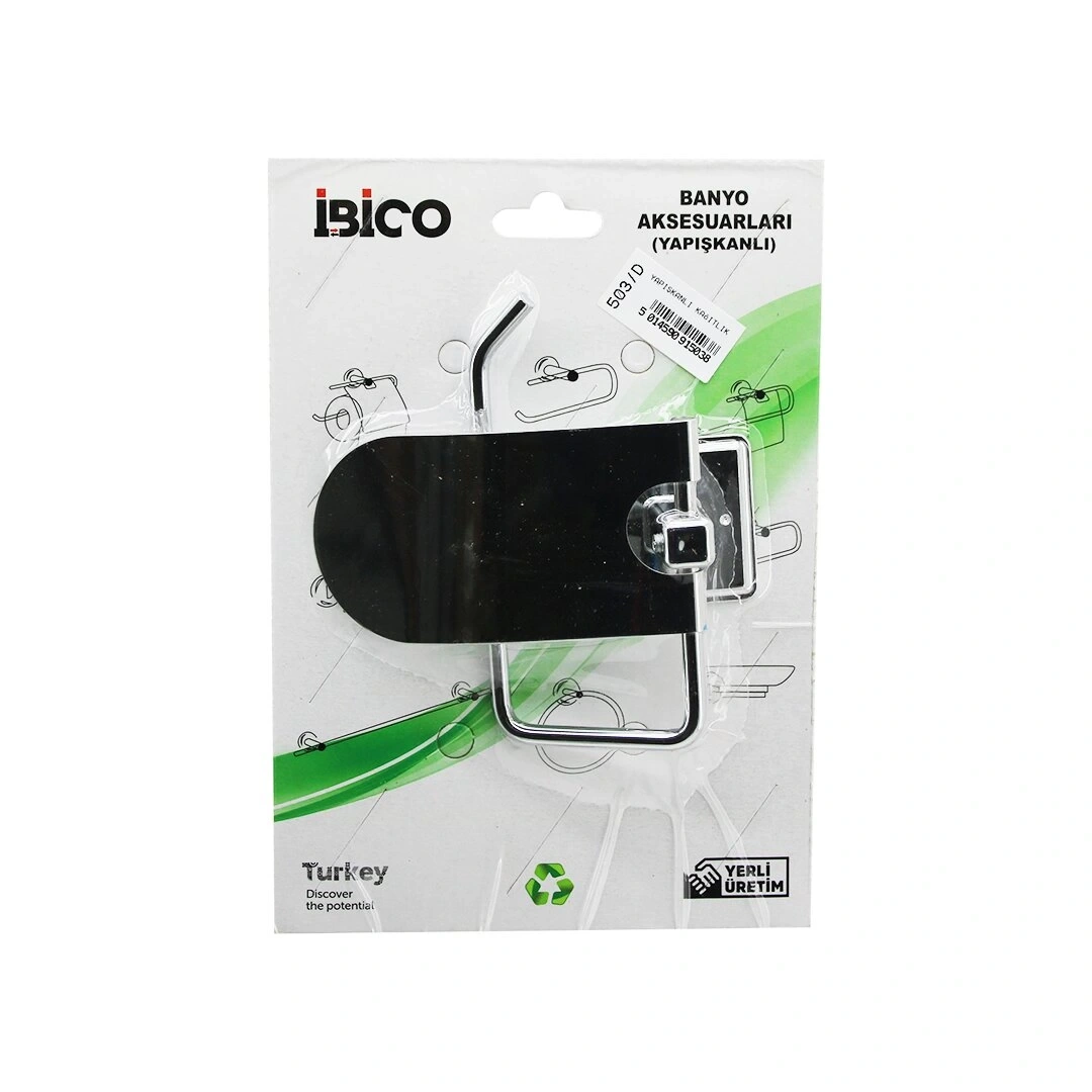 İBİCO BANYO BNY-503D ( DİL KAPAKLI ) METAL ( WC KAĞITLIK ) ( YAPIŞKANLI MONTAJ )*50