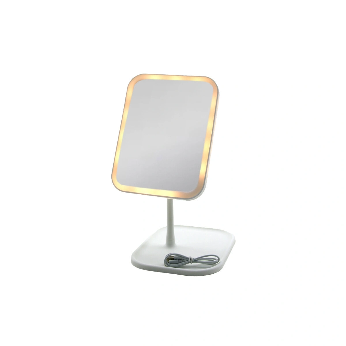 İBİCO İ11-017 ( DİKDÖRTGEN ) ( 7 ) ( LEDLİ & USB ŞARJLI ) MAKYAJ AYNASI ( 90° AÇI AYARLI ) ( TAKILI AYAK ) ( RENKLİ PLS )*60