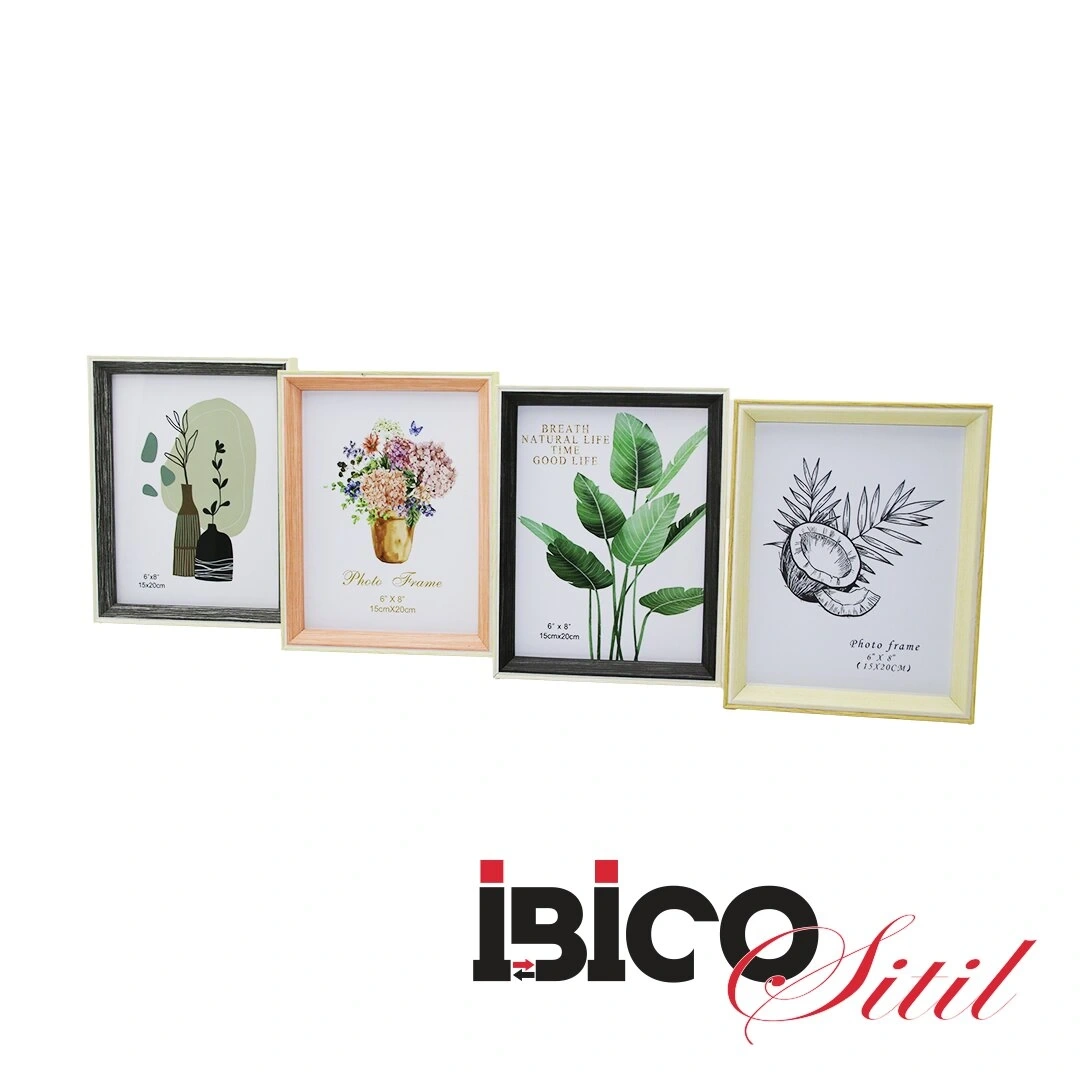 İBİCO İ12-022 ( 6X8 & 15X20CM ) ( İNCE & ÇİFT RENK ÇERVEVE ) AHŞAP RESİM ÇERÇEVESİ *36=K