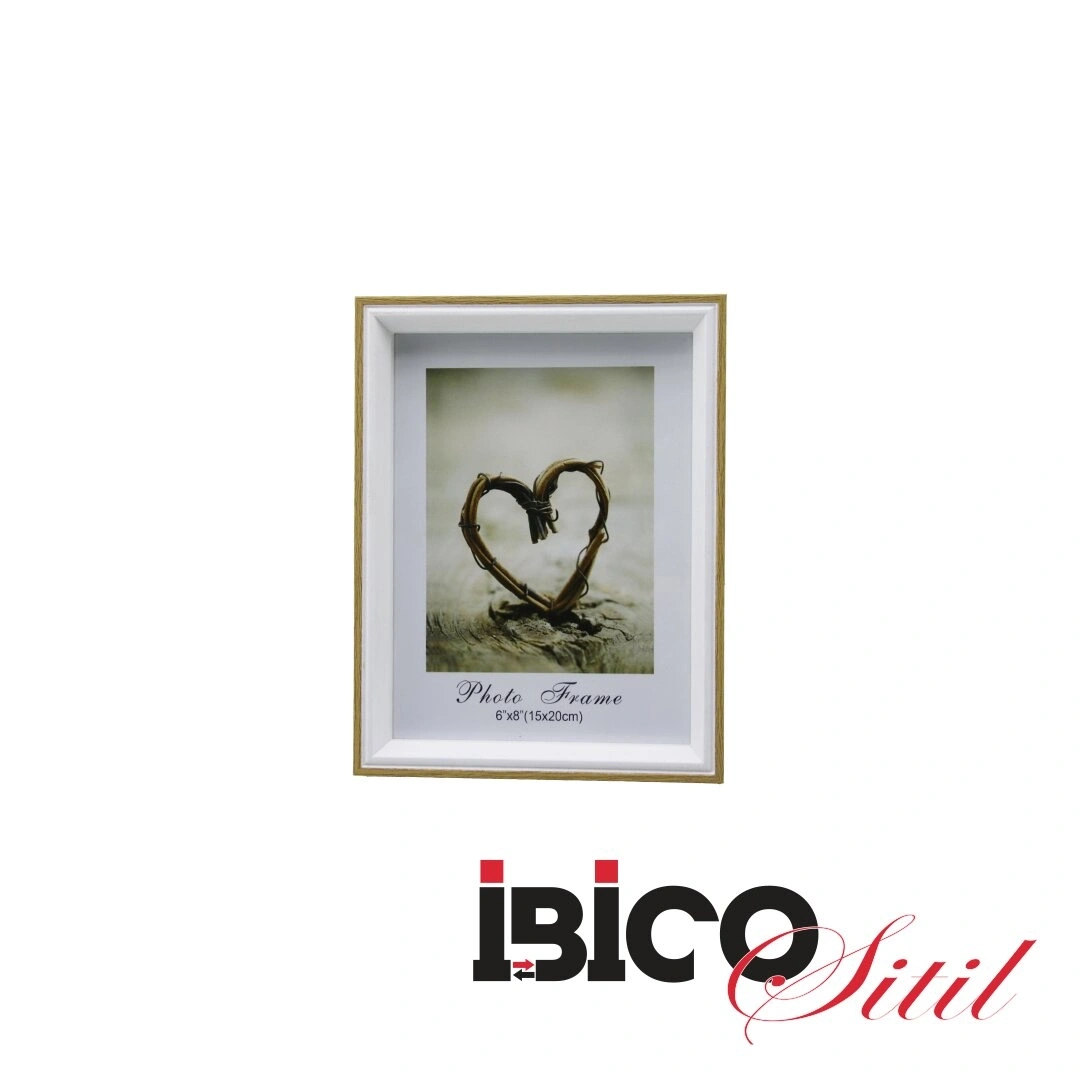 İBİCO İ12-032 ( 6X8 & 15X20CM ) ( KALIN & LÜX BAMBU & ÇİFT RENK ÇERÇEVE ) AHŞAP RESİM ÇERÇEVESİ *36=K