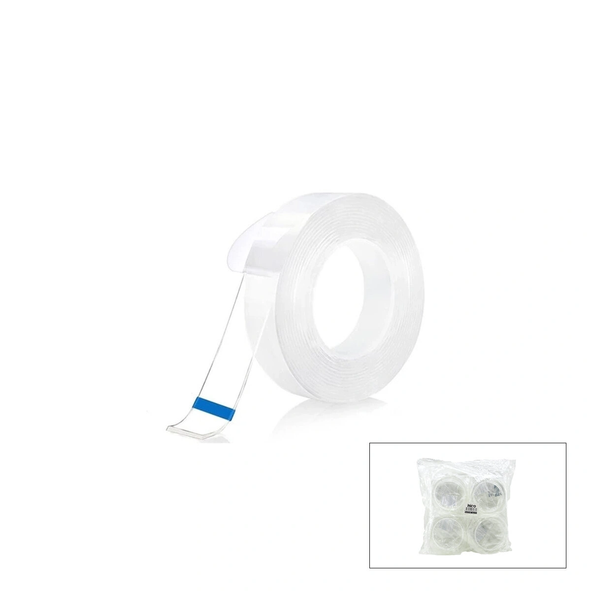 İBİCO İ13-086 ( 2CMX2MT ) ( NANO BANT ) ŞEFFAF ÇİFT TARAFLI*12X20