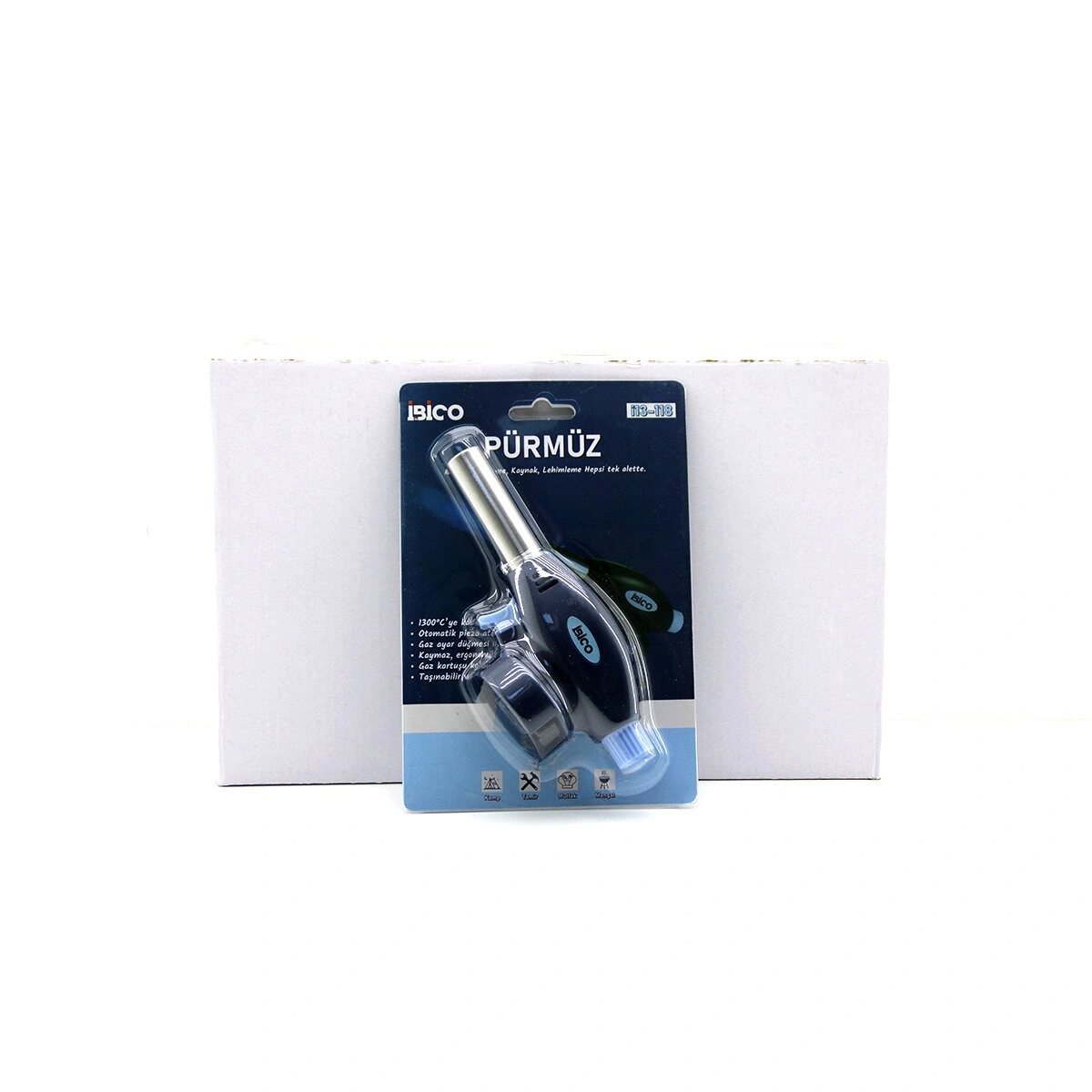 İBİCO İ13-118 ( PÜRMÜZ ) ( NARGİLE ÇAKMAK ) ( BAŞLIK ) BRÜLÖR ( OTOMATİK PİEZOELEKTRİK ATEŞLEME )*10X10