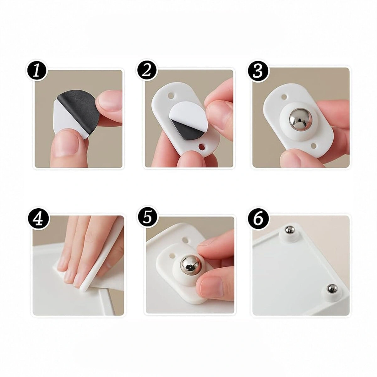 İBİCO İ13-141 ( KARTELALI ) ( 4PCS ) ( TEK BİLYA TEKERLEKLİ ) MOBİLYA EŞYA TAŞIMA APARATI ( 360° ) ( 8KG TAŞIMA KAPASİTE )*20X20