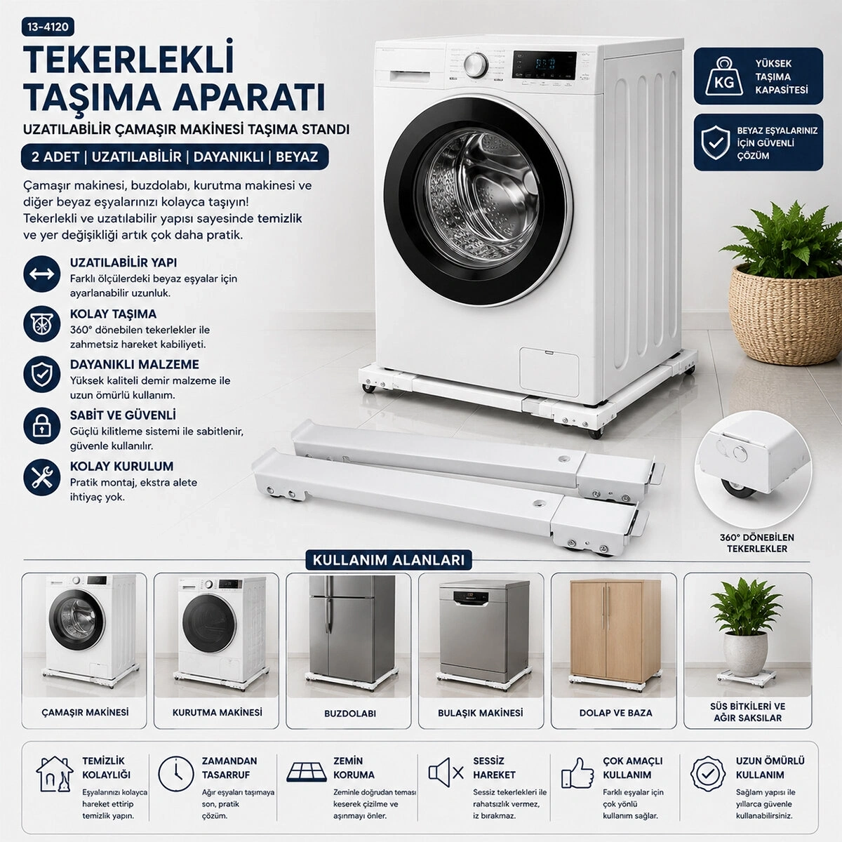 İBİCO İ13-150 TEKERLEKLİ & MOBİLYA & EŞYA TAŞIMA APARATI ( MİNİ : 45CM MAXİ : 70CM ) ( MAX:300KG )*20