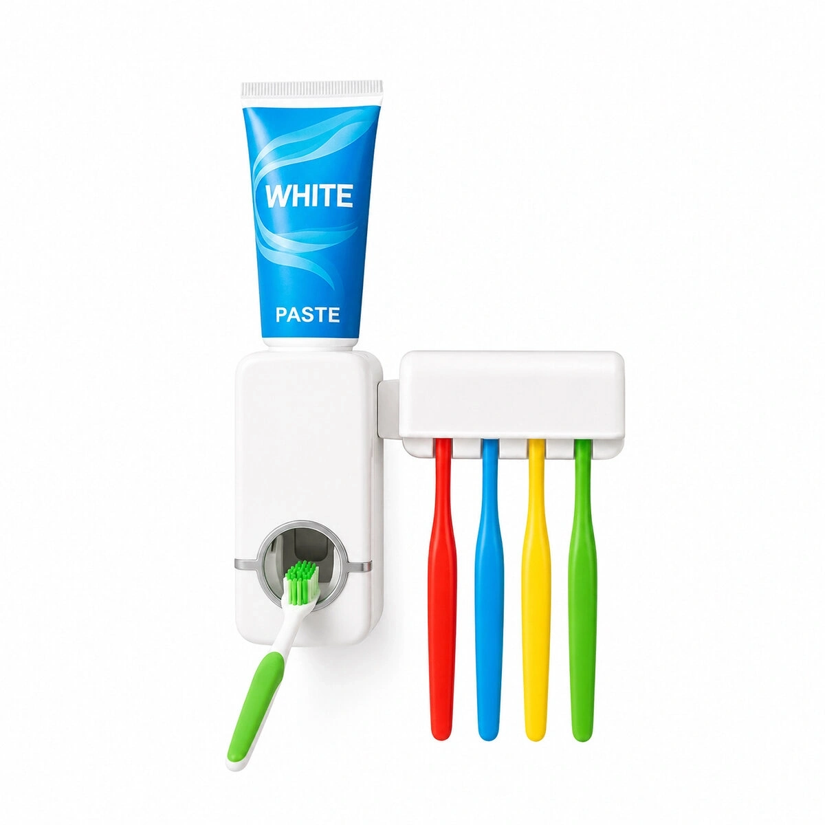 İBİCO İ15-076 TOOTHPASTE DİSPENSER ( OTOMATİK ) DİŞ MACUNU SIKACAK & ( 5Lİ ) DİŞ FIRÇALIK SETİ*120