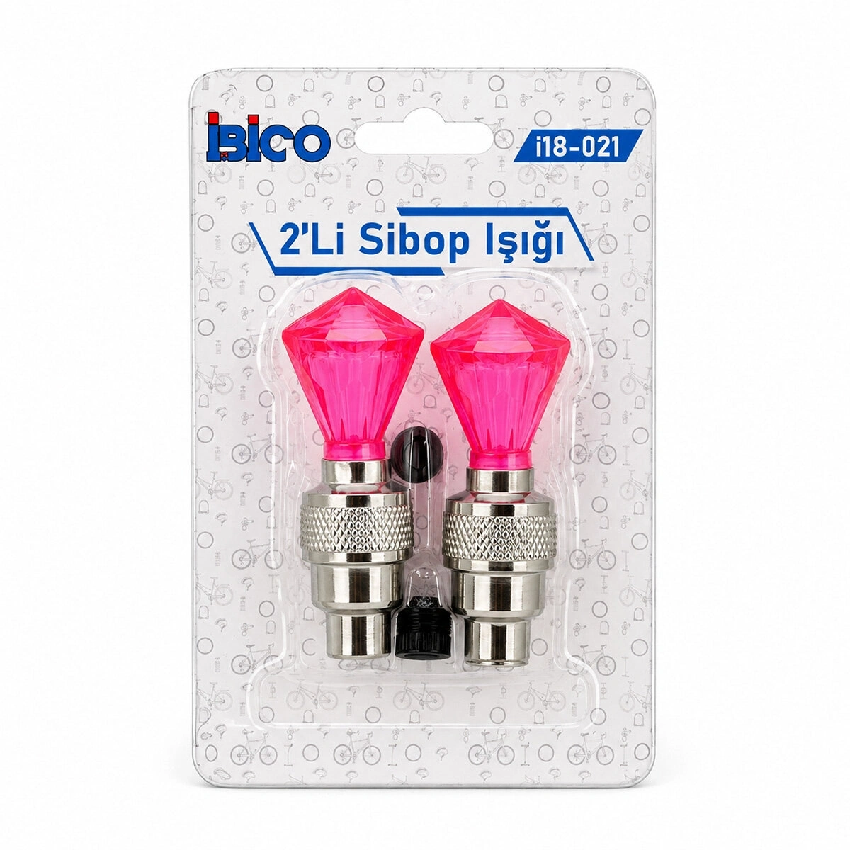 İBİCO İ18-021 ( 2PCS ) ( ELMAS KESİM PRİZMA MODEL & ŞEFFAF ) SİBOP IŞIK ( PİLLİ ) (BİSİKLET & MOTOR & ARAÇ)(HAREKET SENSÖRLÜ)*50X10