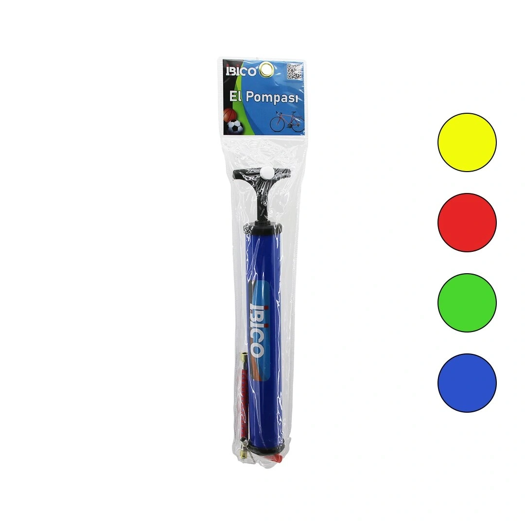 İBİCO İ18-045 ( MİNİ ) EL POMPASI ( BİSİKLET & TOP ) ( 28CM ) ( POMPA HORTUM & TOP İĞNE & UÇ )*200