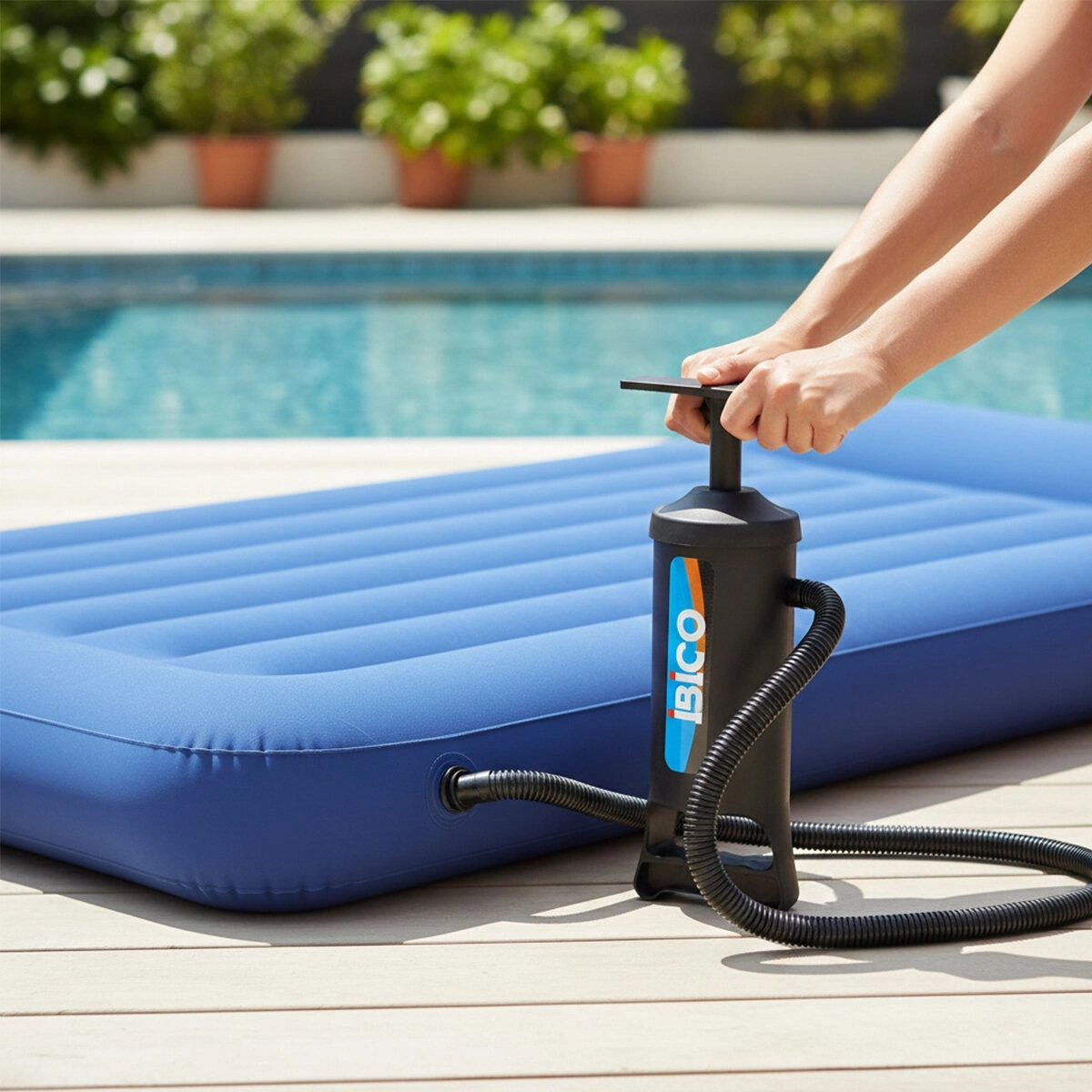 İBİCO İ18-047 HT-1 (12) (0.9L) PLASTİK (HAVUZ POMPASI) (3 UÇLU) (HORTUM=110CM)*36