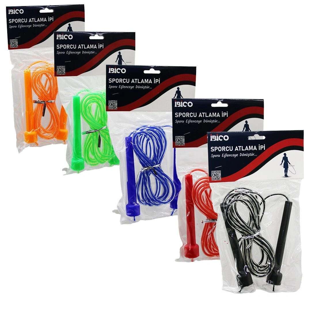 İBİCO İ19-017 ATLAMA İPİ PVC ( PLASTİK TUTACAK ) ( RENKLİ İP )*12X15