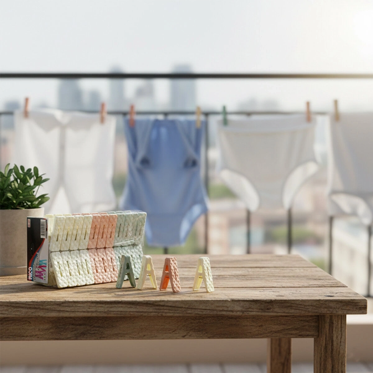 İBİCO İ21-099 ( 20PCS ) ( PRİZMA DESEN ) ÇAMAŞIR MANDALI ( RENKLİ PLASTİK & KABARTMA DESENLİ )*12X10