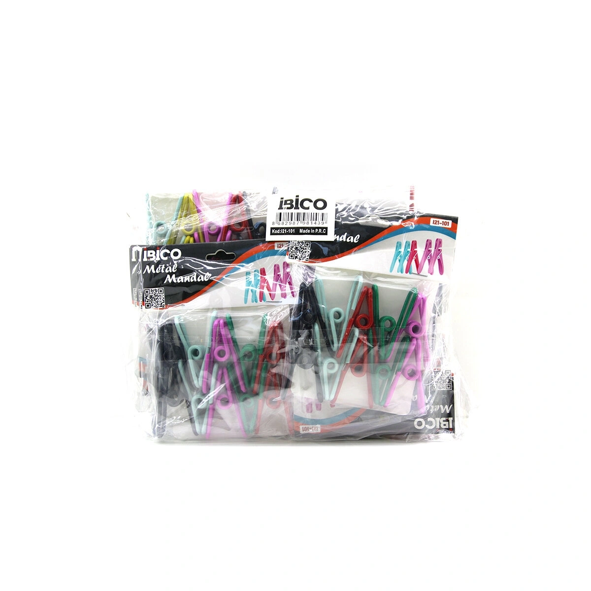 İBİCO İ21-101 ( 10PCS ) METAL MANDAL RENKLİ*12X16
