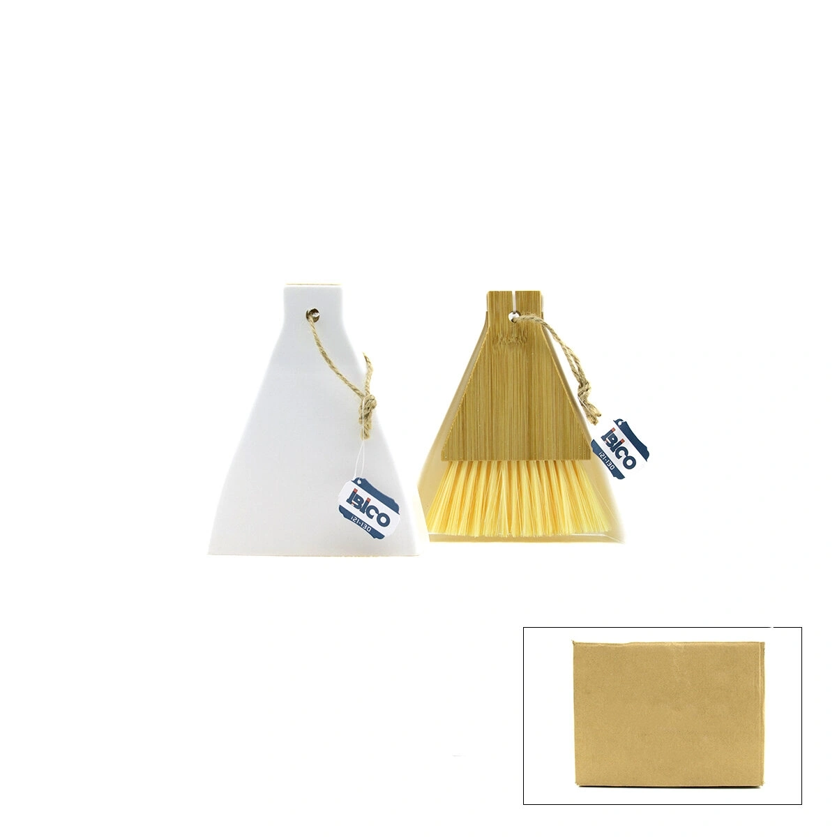 İBİCO İ21-130 ( 2PCS ) ( DAR ) FARAŞLI & TEMİZLİK EL FIRÇA SETİ ( AHŞAP SAPLI & PLASTİK ) ( 16.5CMX14CM )*48X3