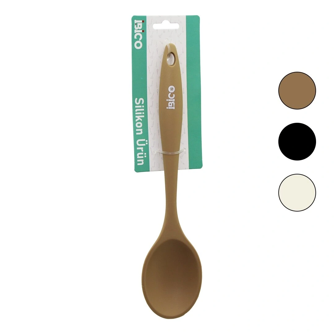 İBİCO İ22-037 ( RENKLİ SİLİKON ) ( SERVİS ) KAŞIK ( SİLİKON SAPLI ) ( 26.5CM )*12X6