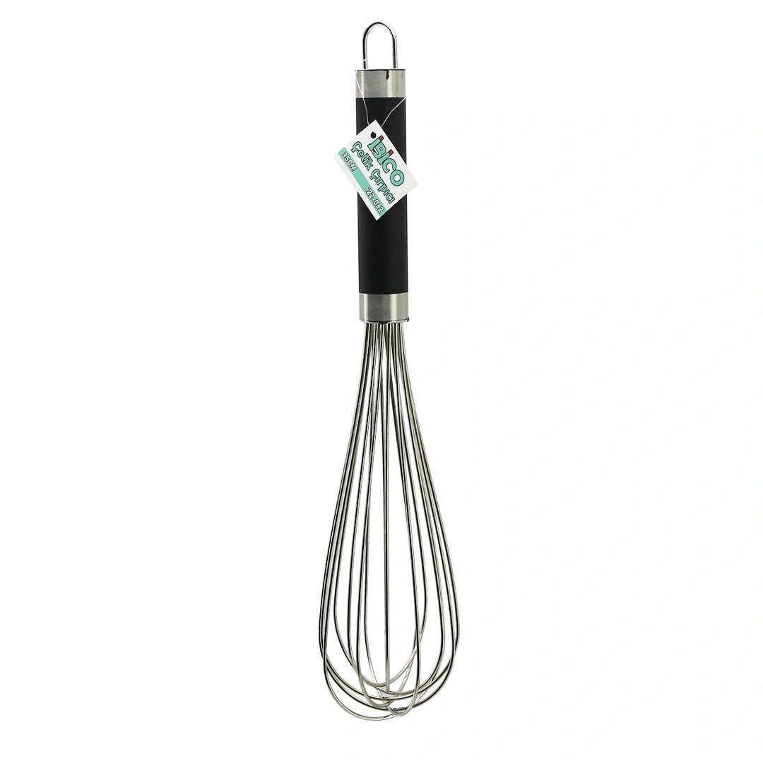 İBİCO İ22-062 ( 35CM ) ( LÜX & KALIN ) ( SİYAH SİLİKON KAPLI KROM SAP ) ÇELİK METAL ÇIRPICI ( ÇIRPICI: 21.5CM + SAP: 13.5CM )*12X10