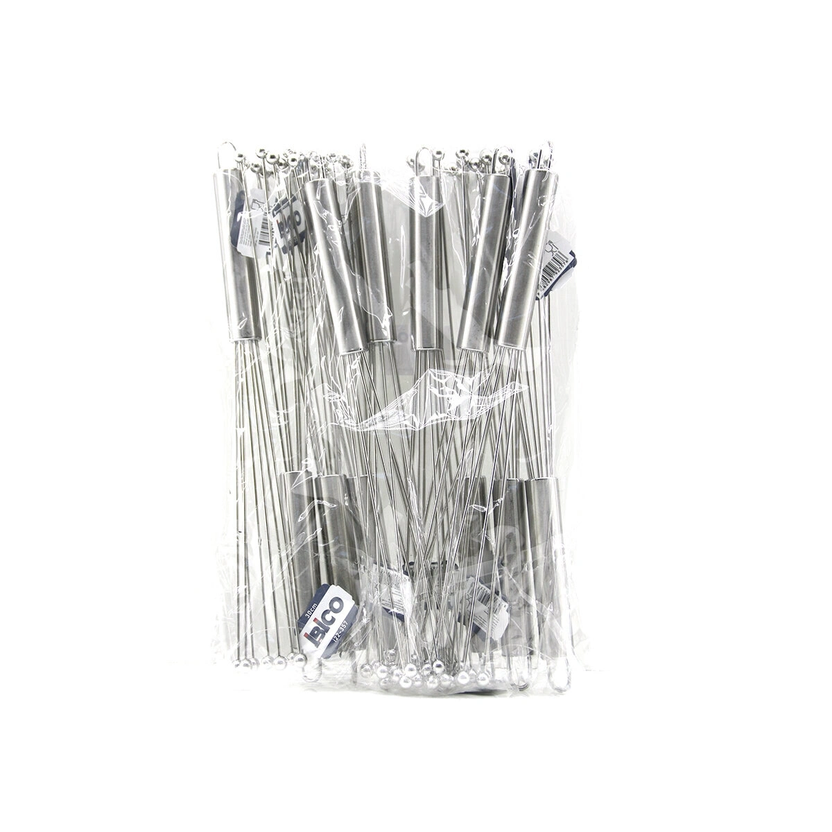 İBİCO İ22-357 ( 8-BONCUK UÇLU ) METAL ÇIRPICI ( KROM SAP ) ( UÇLARI=İT TOPLA & ÇEK AÇ ) ( UÇ=18CM + SAP:12CM )*12X20