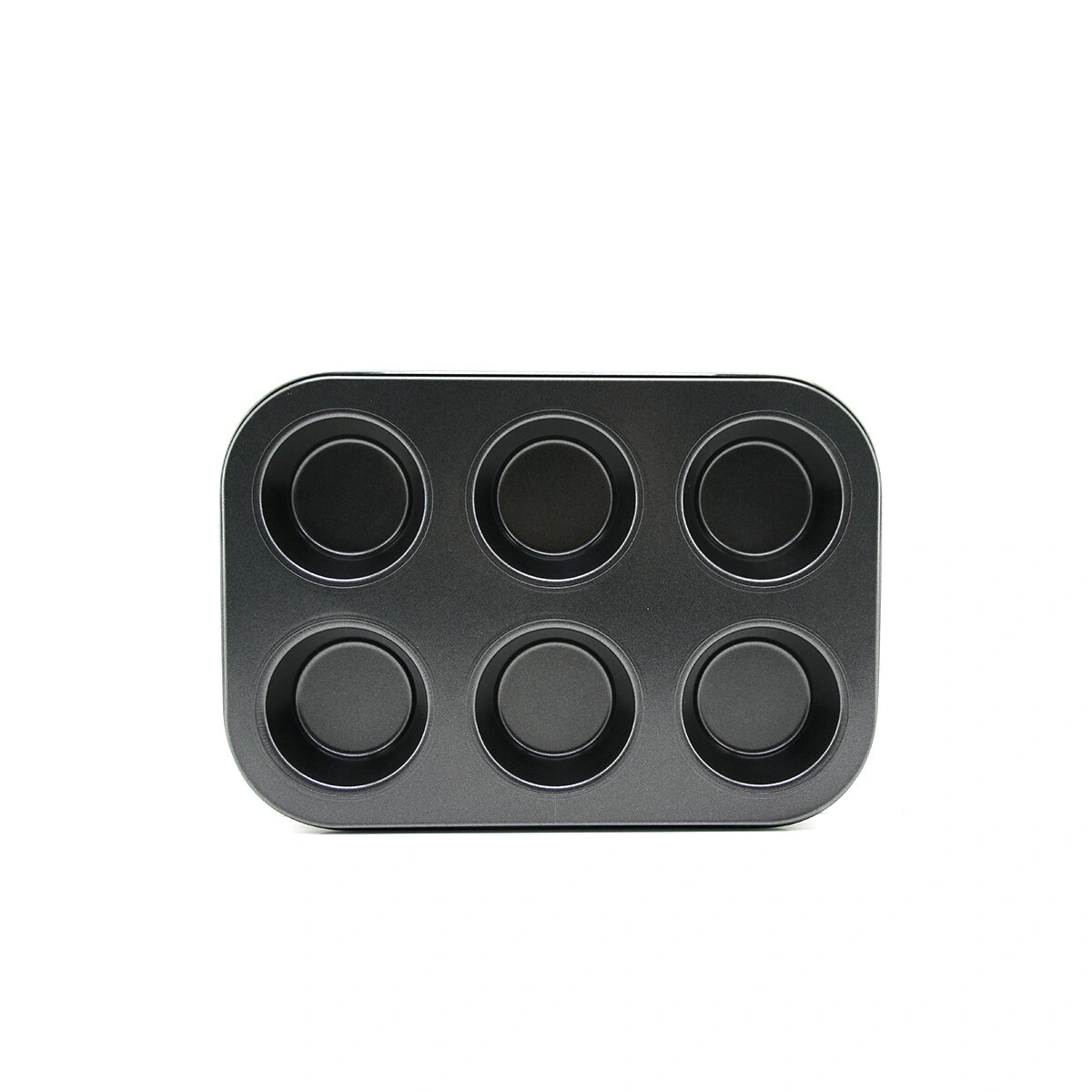 İBİCO İ22-375 ( 6 GÖZLÜ ) ( METAL & SİYAH ) ( DÜZ ) MUFFIN & KEK KALIP*100