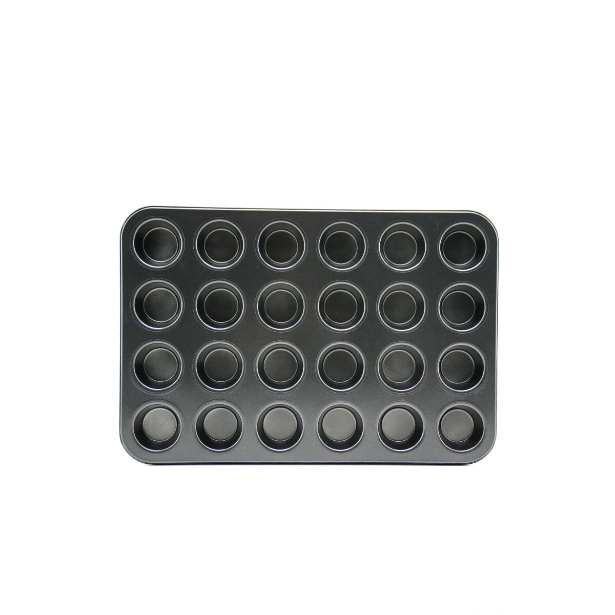 İBİCO İ22-377 ( 24 GÖZLÜ ) ( METAL & SİYAH ) ( DÜZ ) MUFFİN & KEK KALIP*60